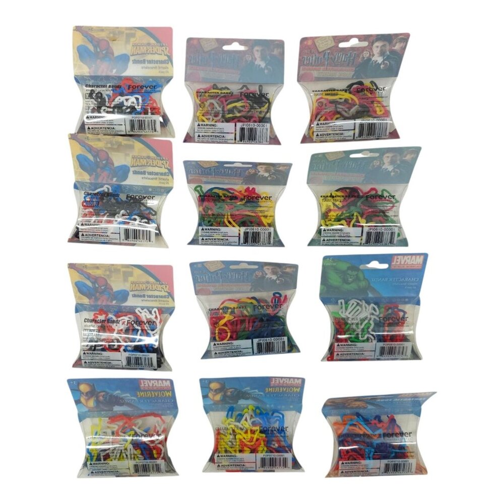 Character Bandz Elastic Bracelets Harry Potter Marvel Birthday Party Favors Lot - Picture 2 of 9
